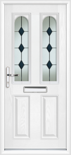 Somerset Black Sextet red composite front door